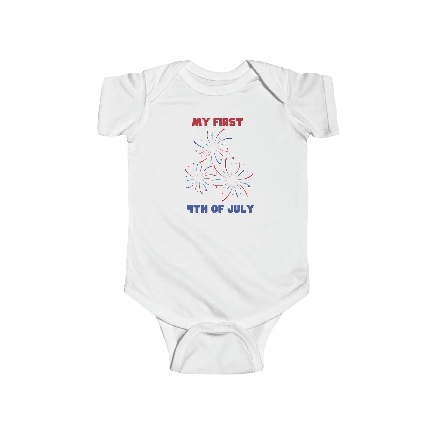 Infant 4th of July Bodysuit Onesie, My First 4th of July
