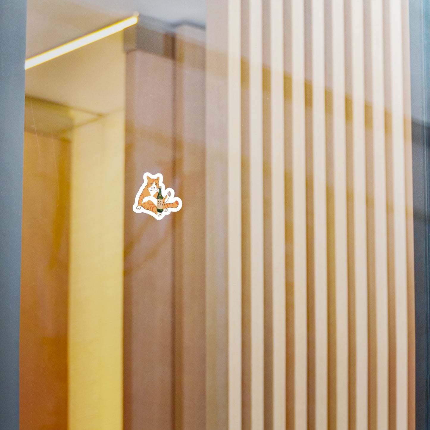 Chonky Soju Cat Vinyl Sticker