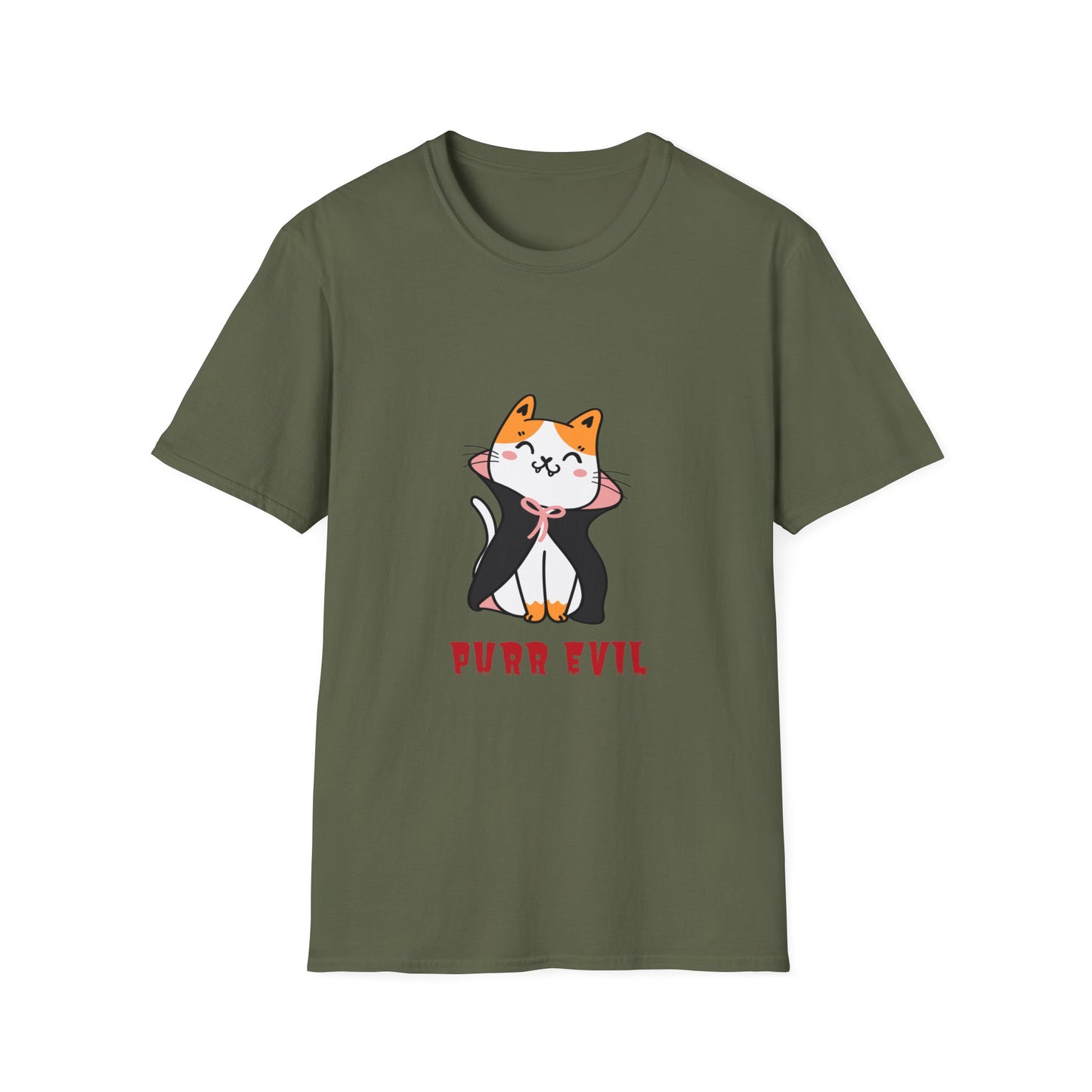 Unisex Purr Evil Cat T-Shirt Halloween