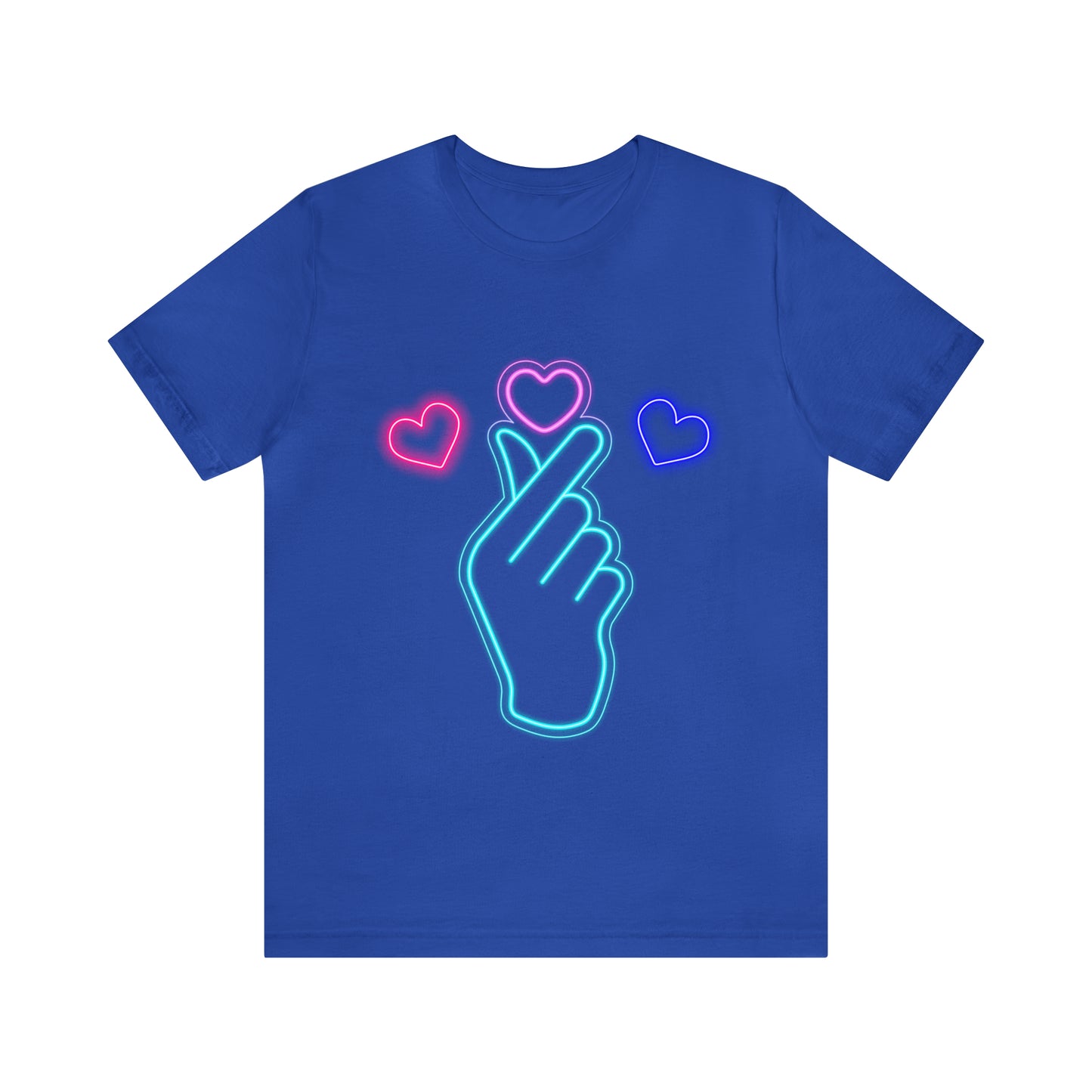 Hand Hearts, T-shirt, Hand, Hearts, Light hearts in a T-shirt, Korean Hand Heart T-shirt
