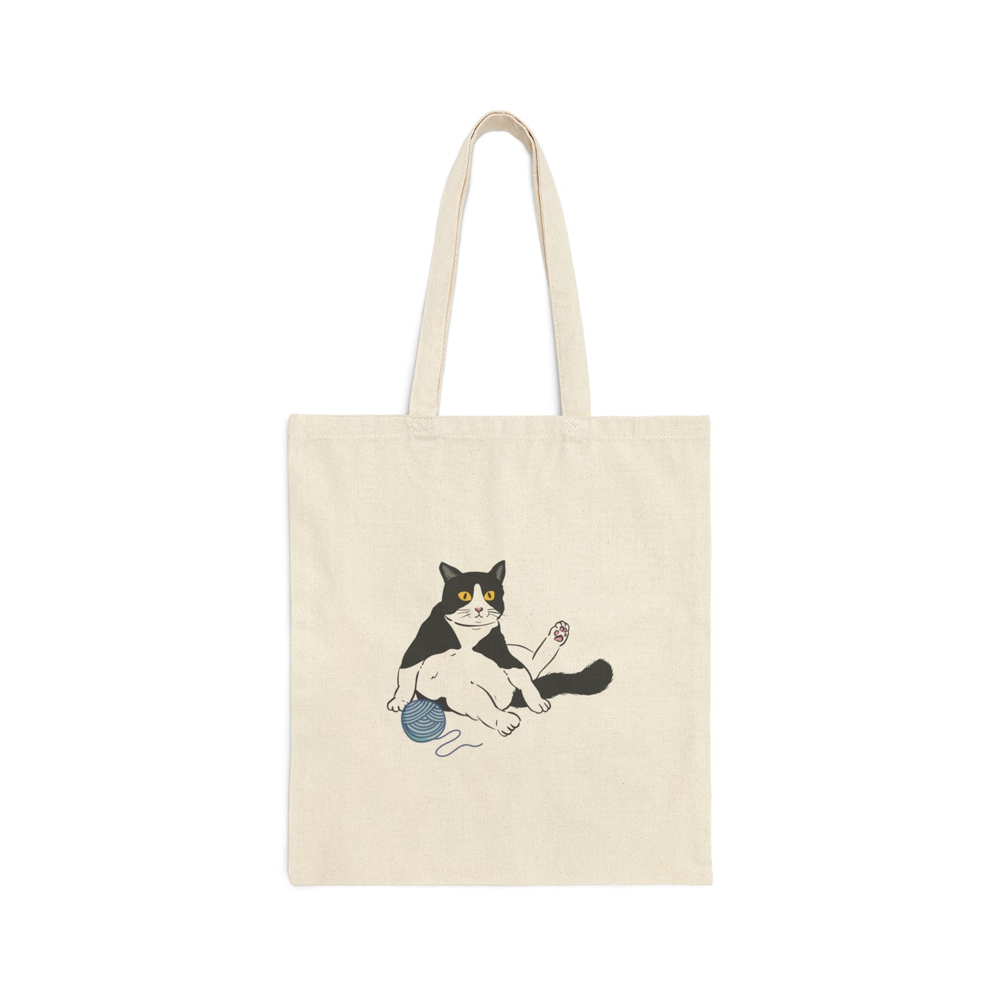 Chonky Cat with Yarn Tote Bag