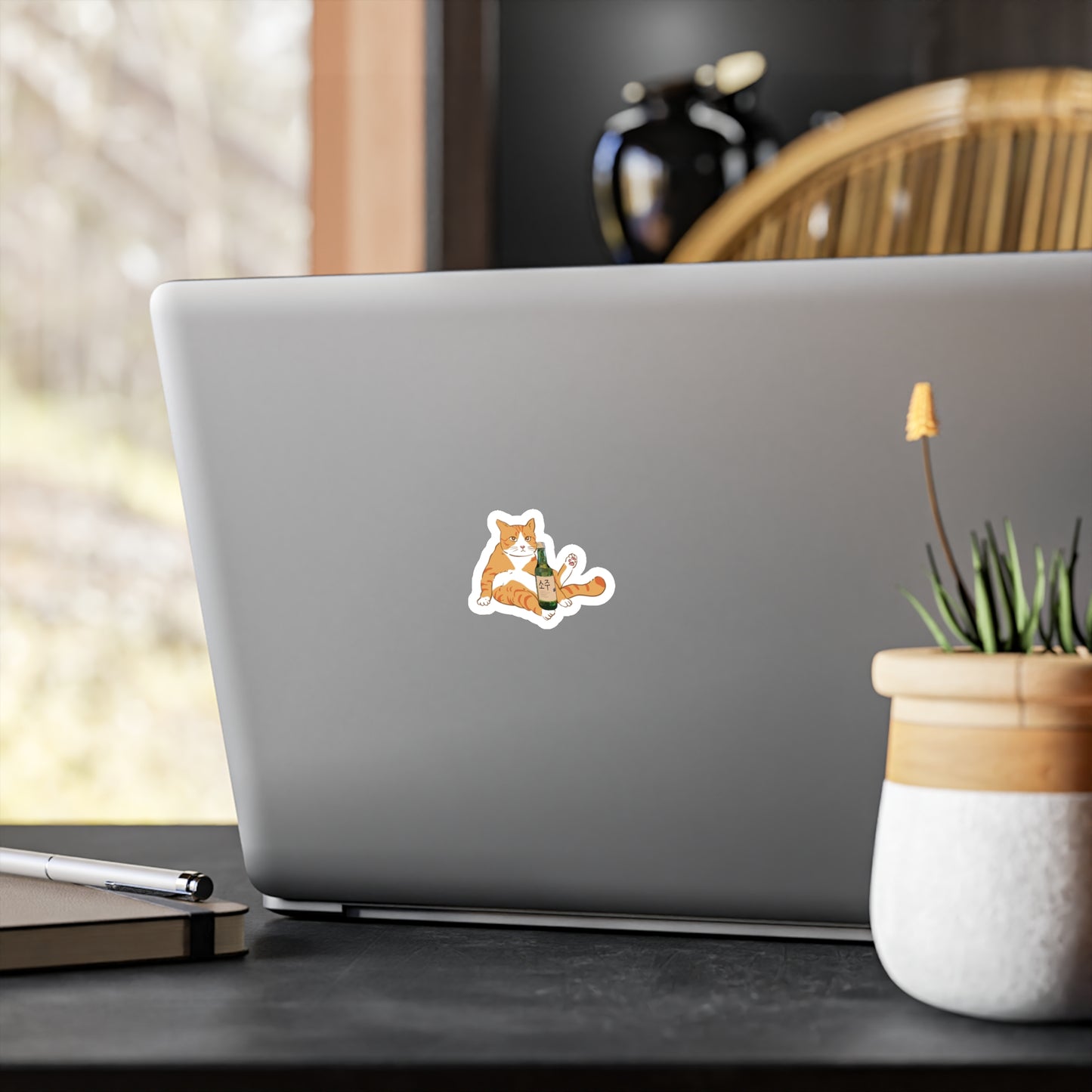 Chonky Soju Cat Vinyl Sticker
