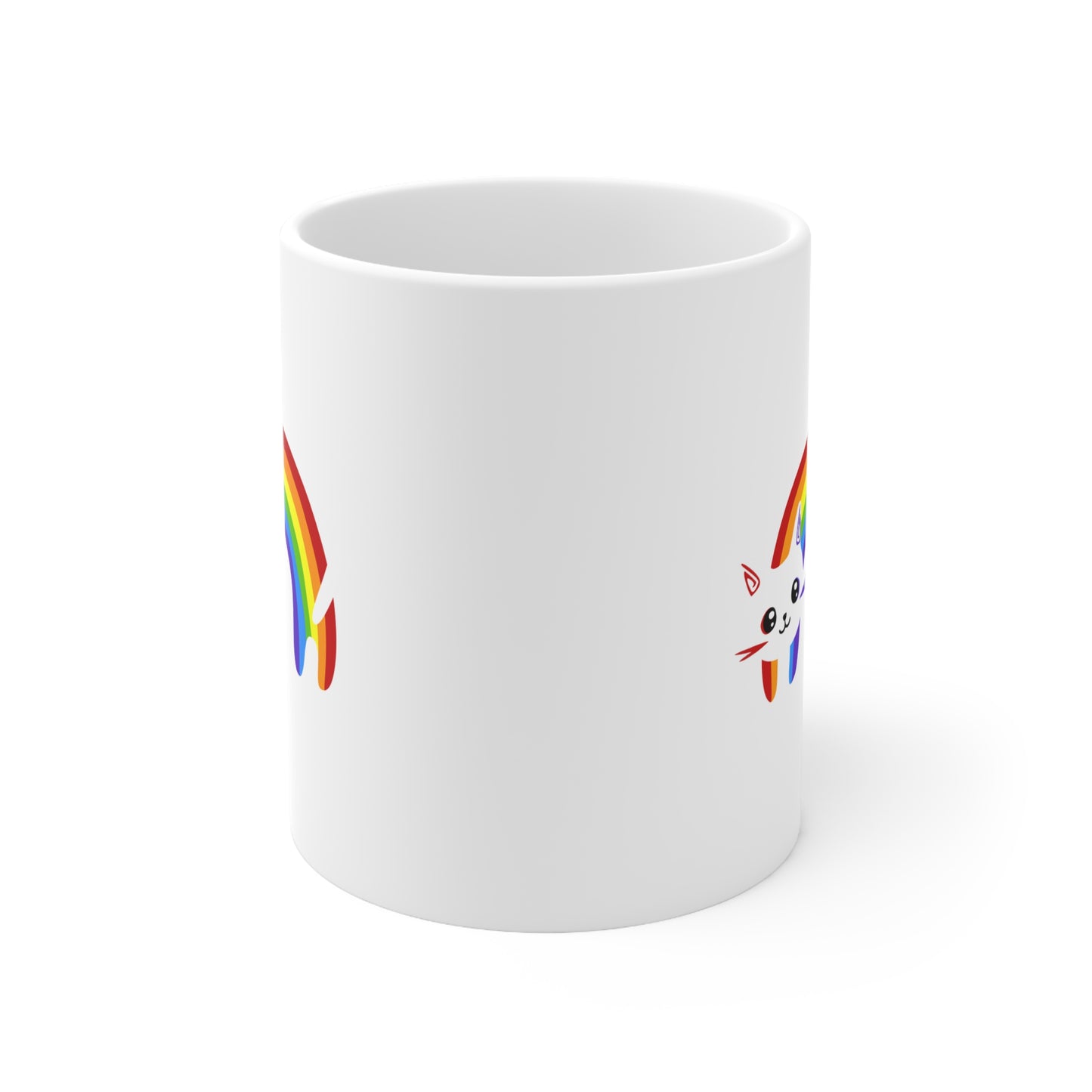 Rainbow Kitty Ceramic Mug 11oz