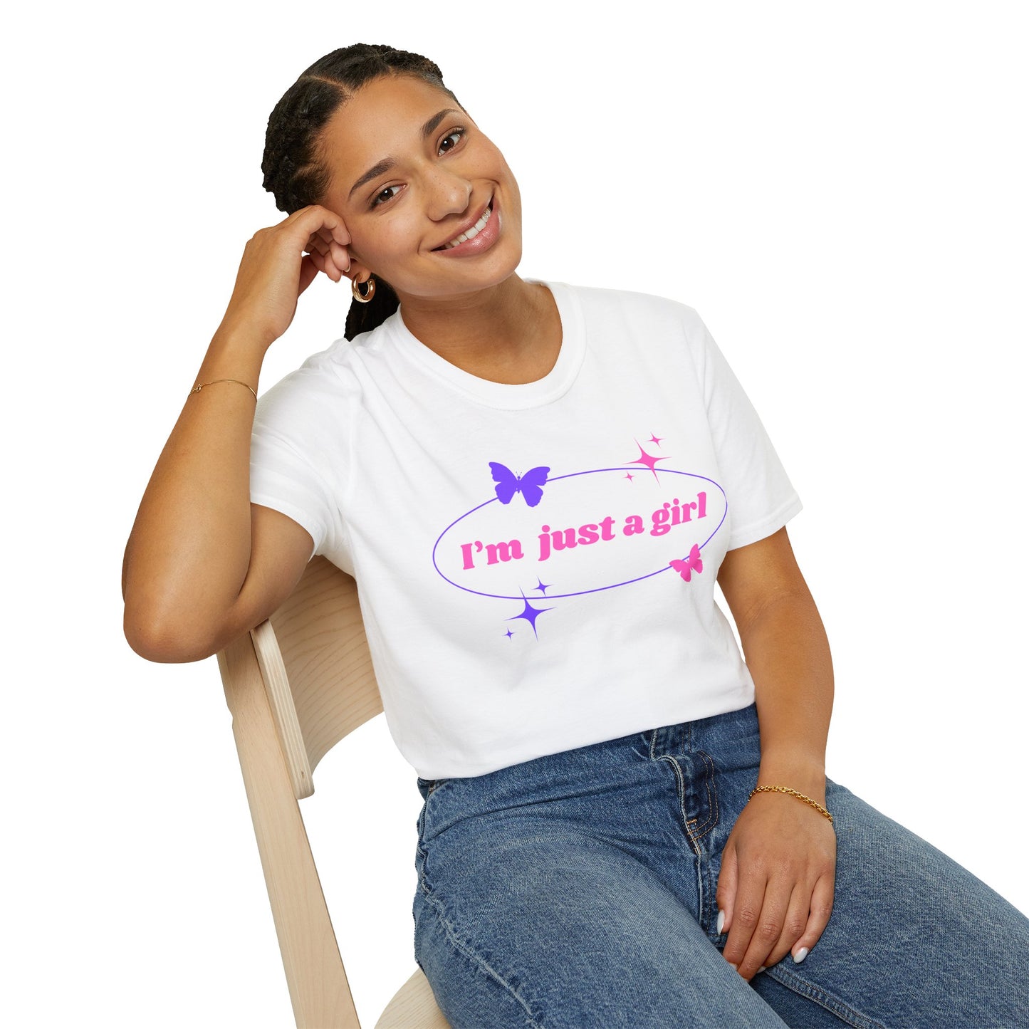I'm Just a Girl Butterfly T-Shirt