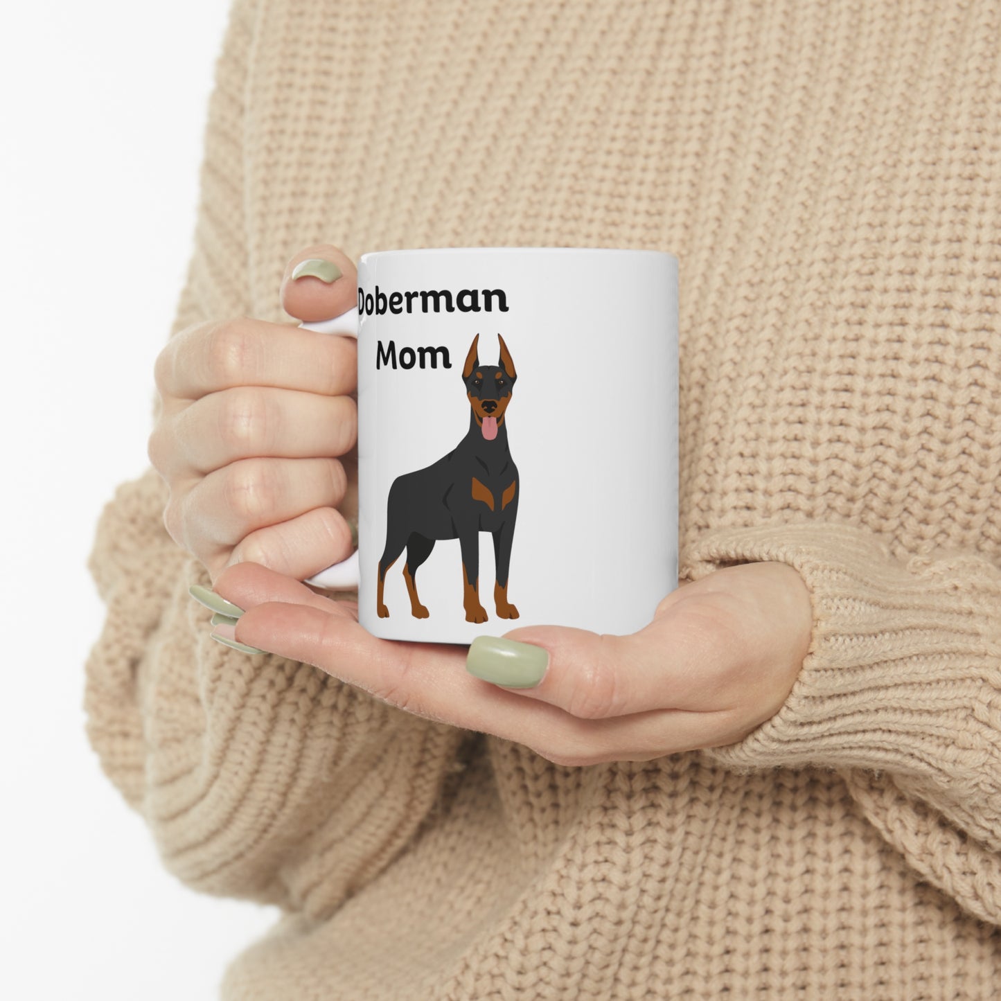 Doberman Mom Ceramic Mug 11oz