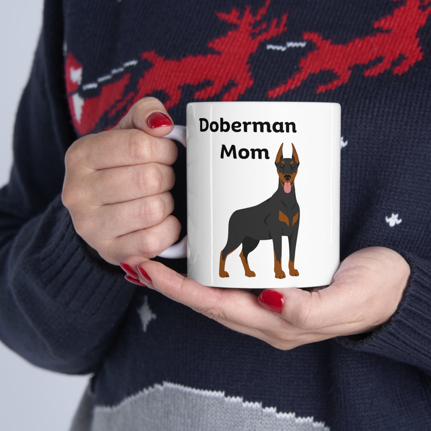 Doberman Mom Ceramic Mug 11oz