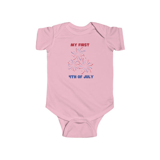 Infant 4th of July Bodysuit Onesie, My First 4th of July