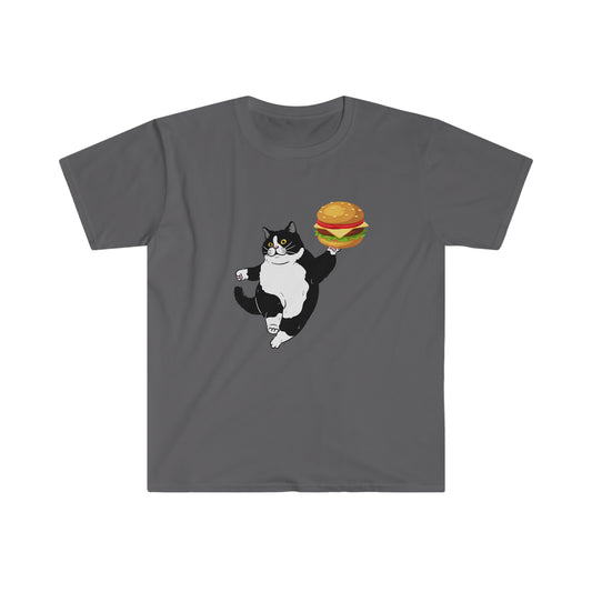 Chonky Cheeseburger Tuxedo Cat T-shirt