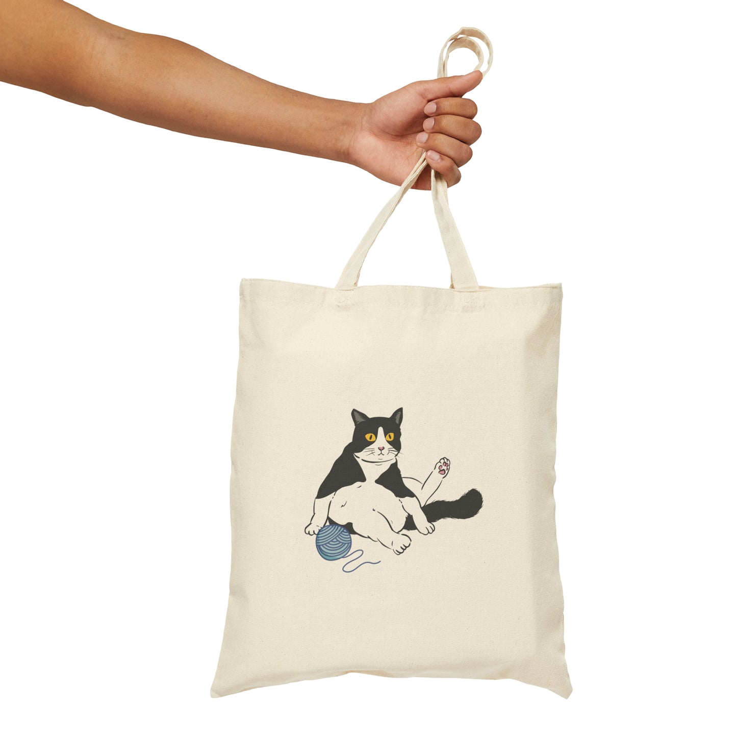 Chonky Cat with Yarn Tote Bag