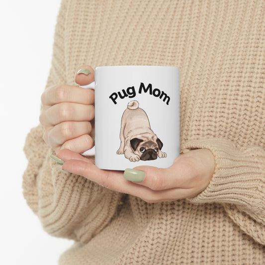 Pug Mom Ceramic Mug 11oz