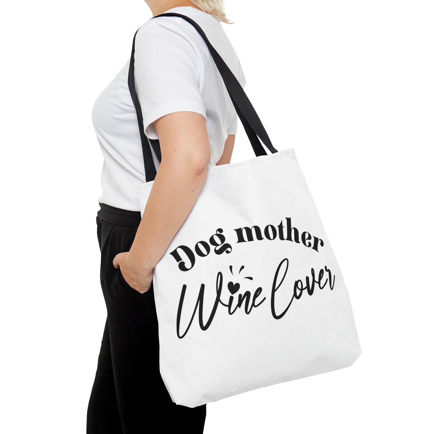 Dog Mother, Wine Lover Tote Bag